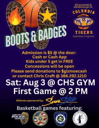 Please join us for the Lake City Police Department, Boots & Badges Charity Basketball Game